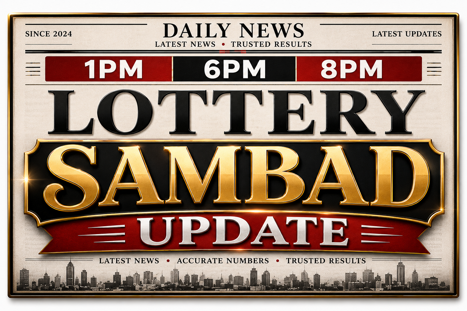 Lottery Sambad Update 1PM 6PM 8PM